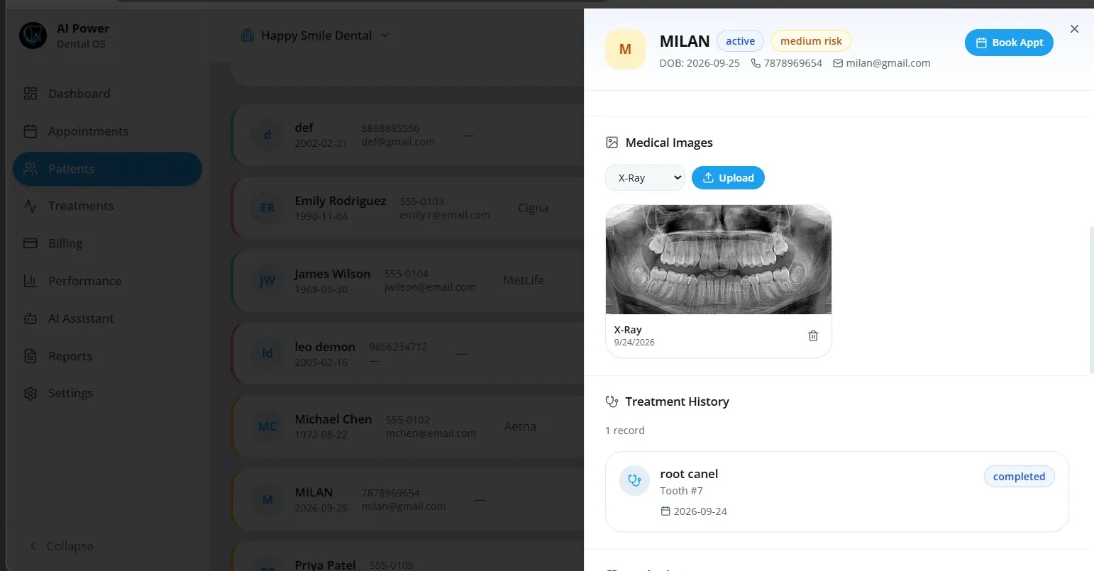 Dental OS screen