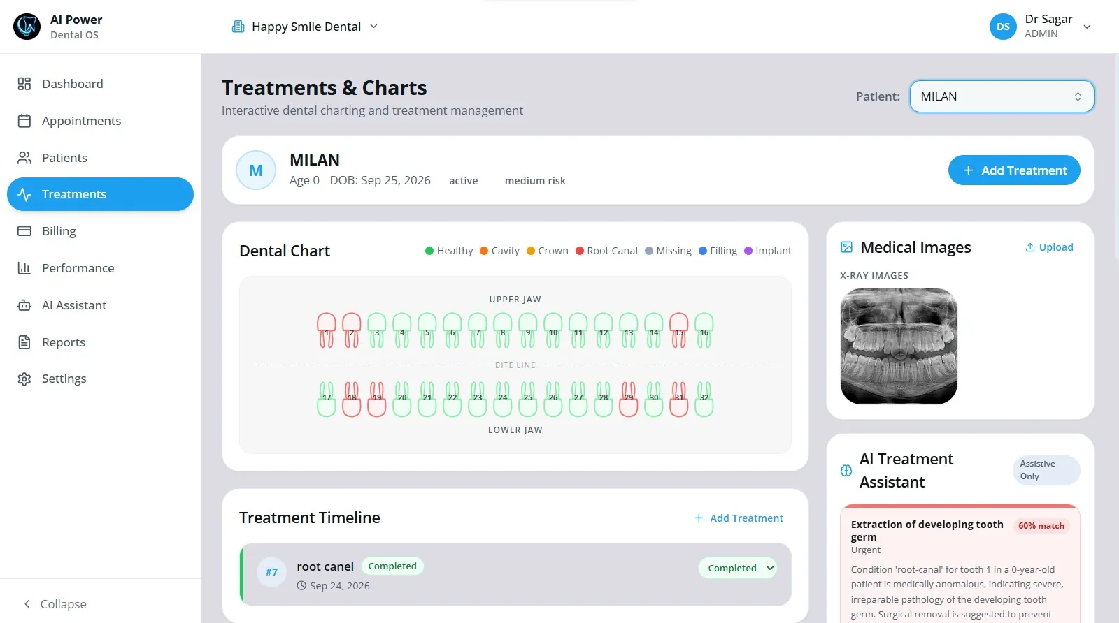 Dental OS — Interactive dental chart