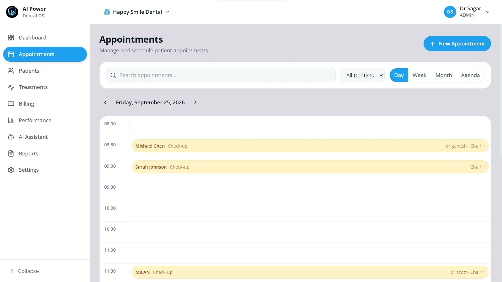 Dental OS — Smart scheduling