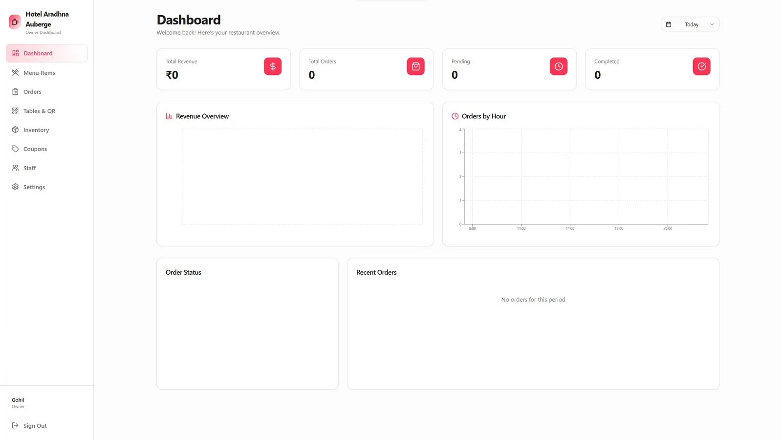 MenuPilot screen