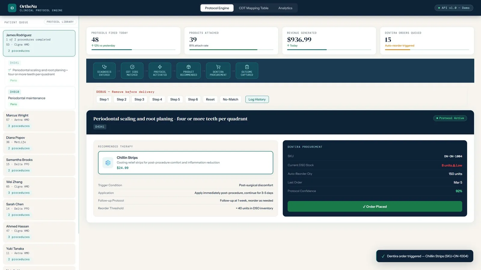 OrthoNu — Protocol engine